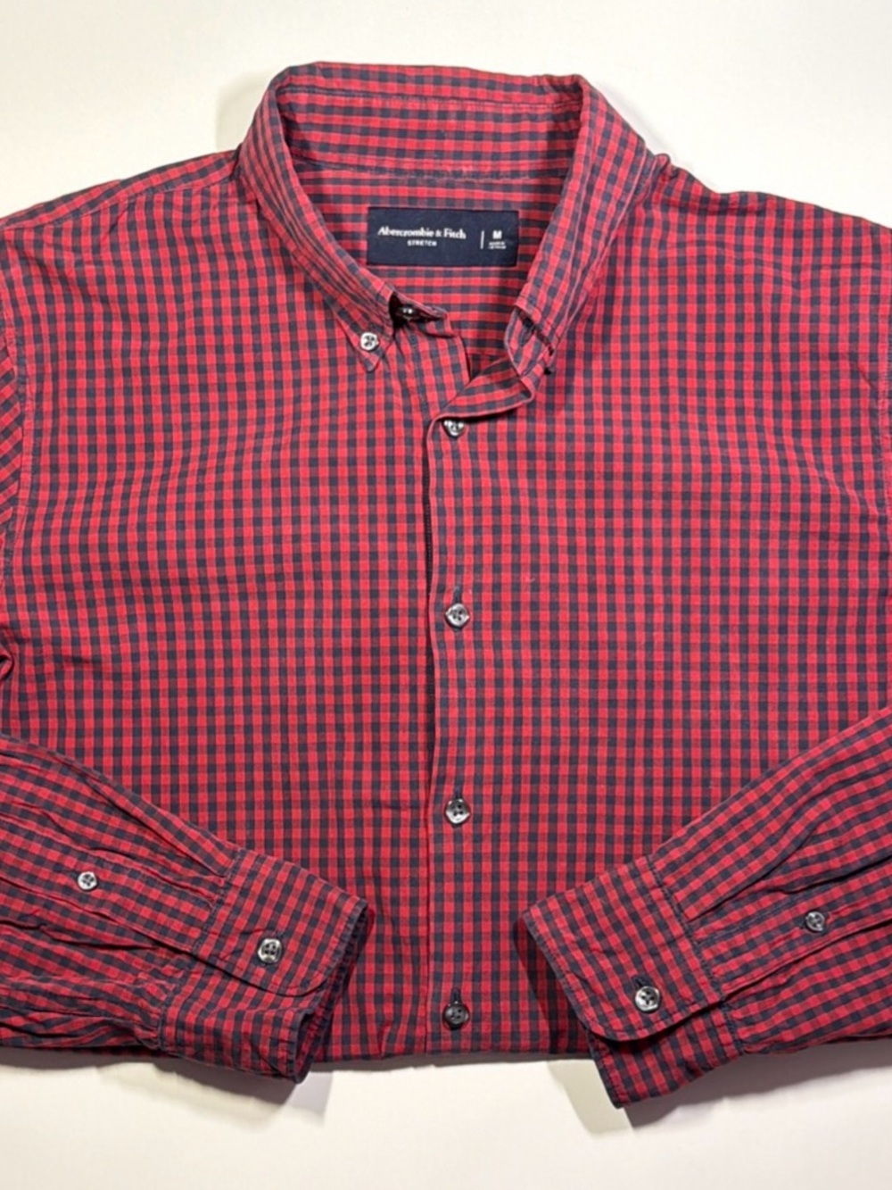 Abercrombie & Fitch Flannel Shirt Men’s M‎ Red Buffalo Plaid